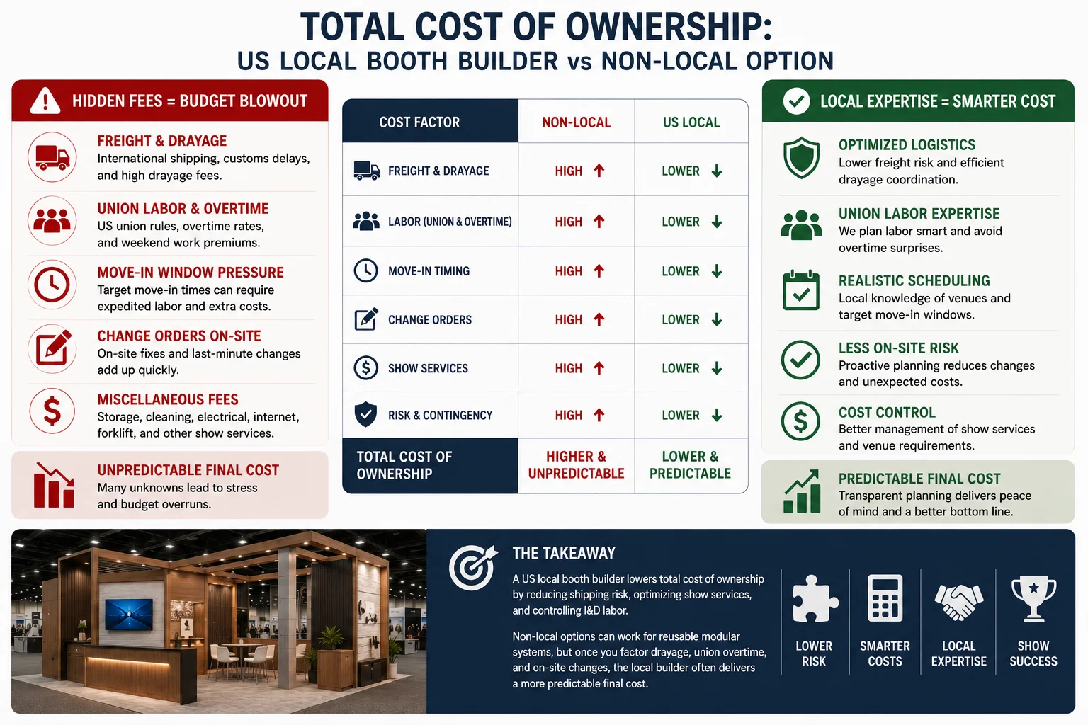 US local booth builder total cost of ownership TCO